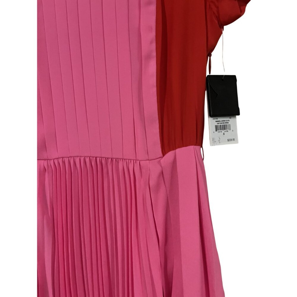 NWT Juicy Couture Pleated Pink Red Dress 4 - Picture 3 of 8